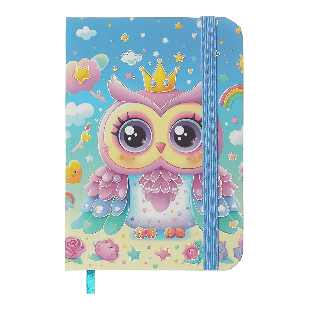 Книжка записна на гумці ZiBi OWL А7 80 аркушів у клітинку тверда обкладинка ZB.117102