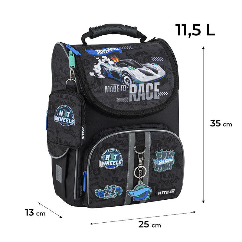 Рюкзак шкільний каркасний Kite Education Hot Wheels HW25-501S. Фото 2