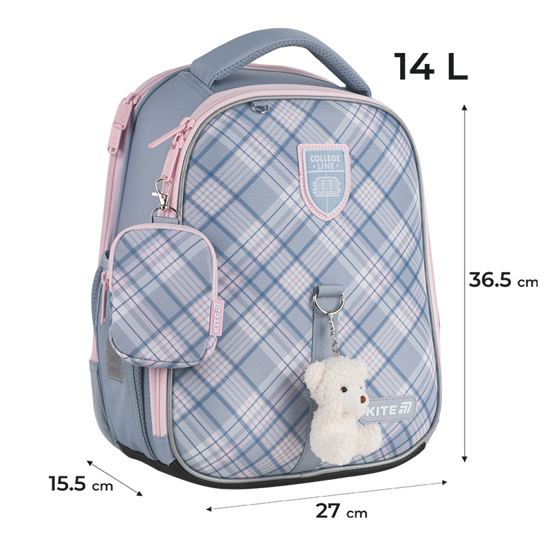 Рюкзак шкільний каркасний Kite Education College Line Girl K25-555S-6. Фото 2