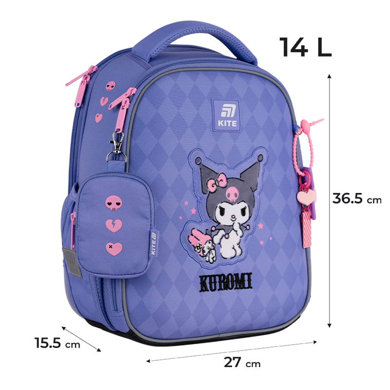 Рюкзак шкільний каркасний Kite Education Kuromi HK25-555S-2. Фото 2