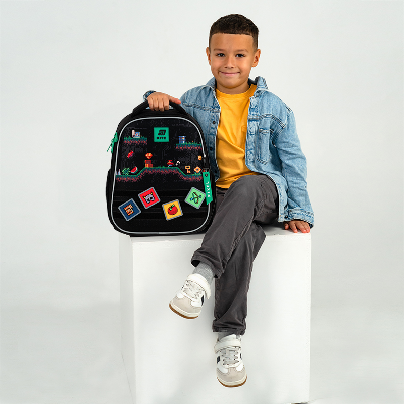 Рюкзак шкільний каркасний Kite Education Pixel Game K25-555S-4. Фото 17