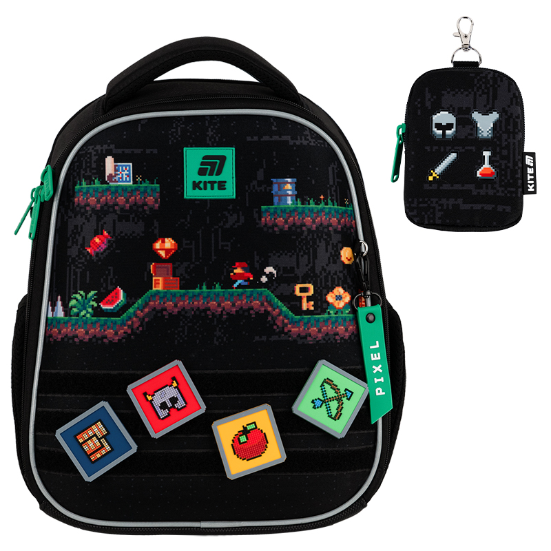 Рюкзак шкільний каркасний Kite Education Pixel Game K25-555S-4. Фото 3