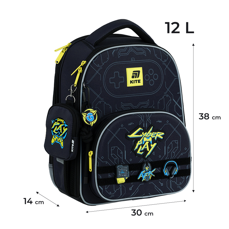 Рюкзак шкільний каркасний Kite Education Cyber K25-556M-2. Фото 2
