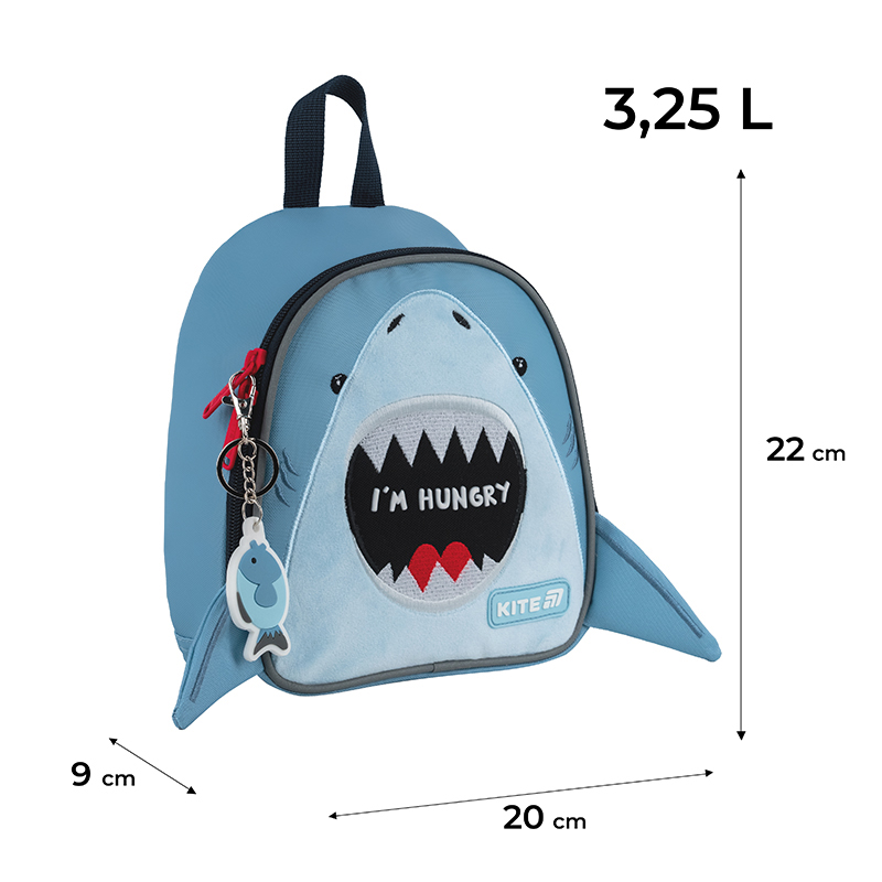Рюкзак дитячий Kite Kids Hungry Shark K25-538XXS. Фото 2