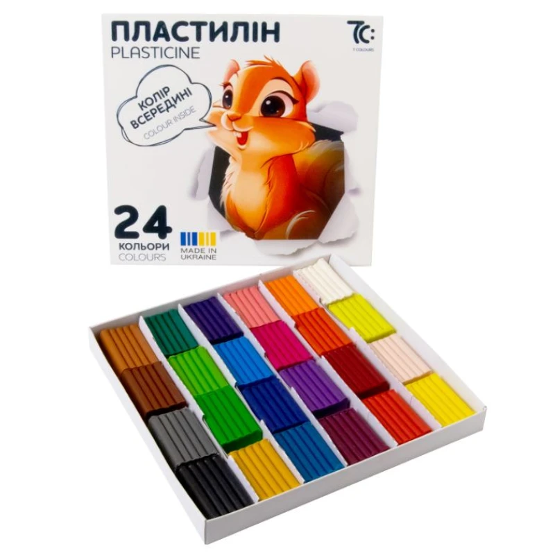Пластилін Гамма 7С 24 кольори по 8 г 7C32401