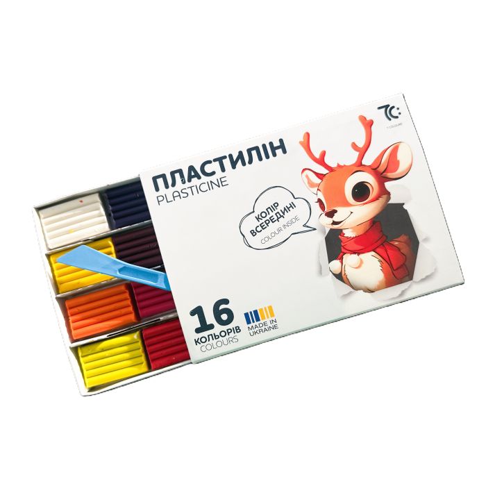 Пластилін Гамма 7С 16 кольорів по 8 г 7C31602