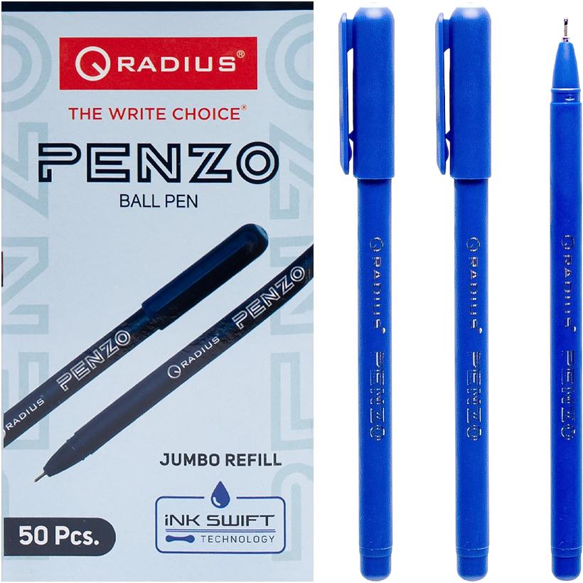 Ручка масляна Radius PENZO Jumbo 6000 м синя (50 шт)