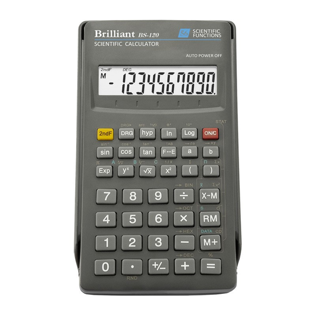 Калькулятор Brilliant інженерний 12 розрядів, 56 функцій BS-120