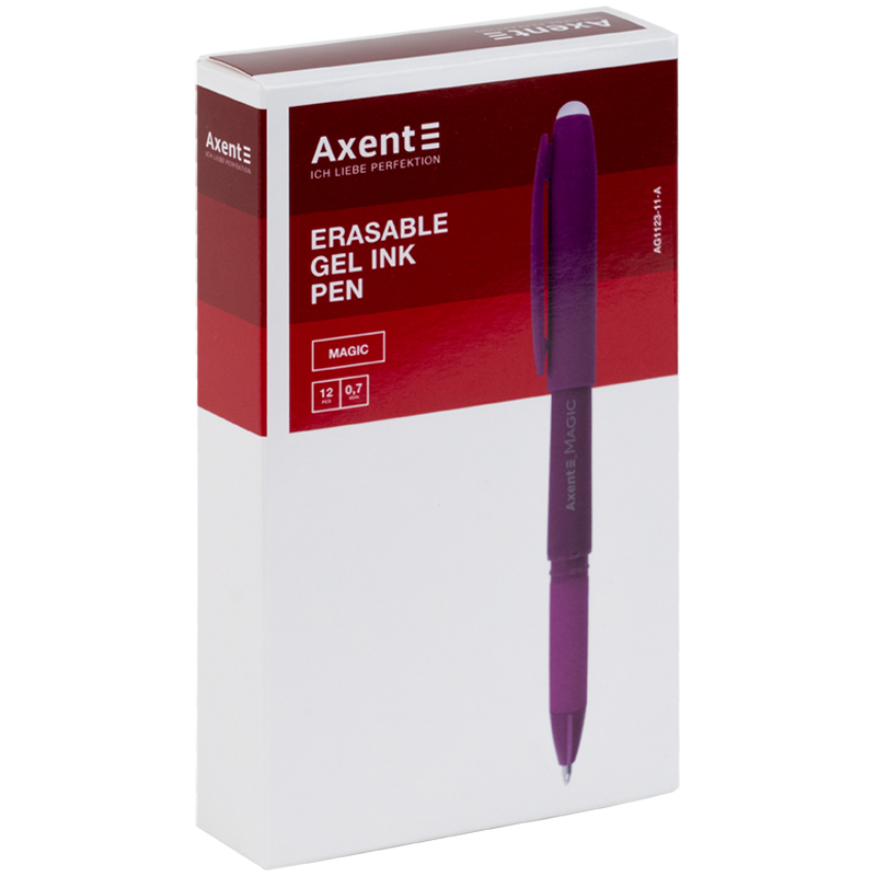 Ручка гелева пиши-стирай Axent Magic AG1123-11-A, 0.7 мм, фіолетова. Фото 3