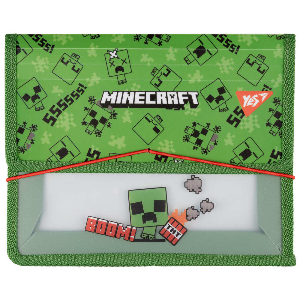 Папка для зошитів Yes пластикова на резинці В5 Minecraft Creeper 492208