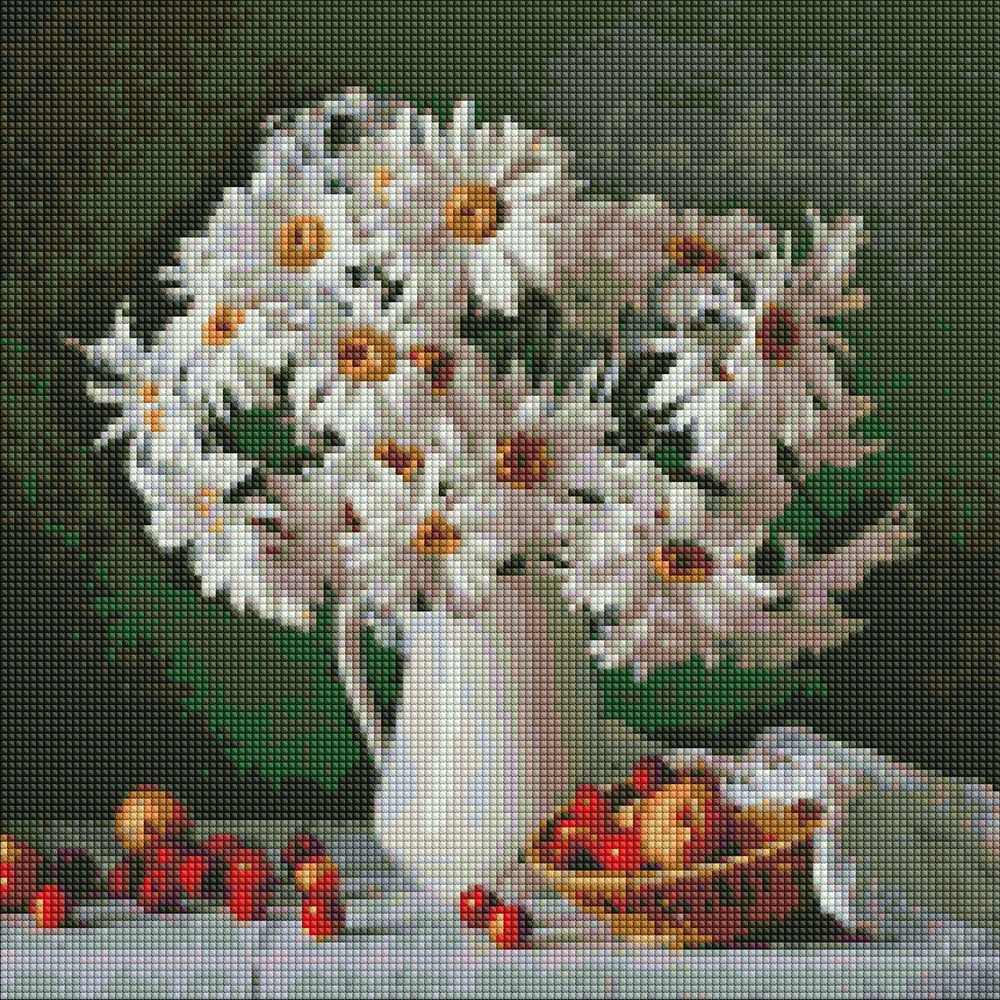 Ideyka Алмазна мозаїка. Ромашкова краса 40х40см