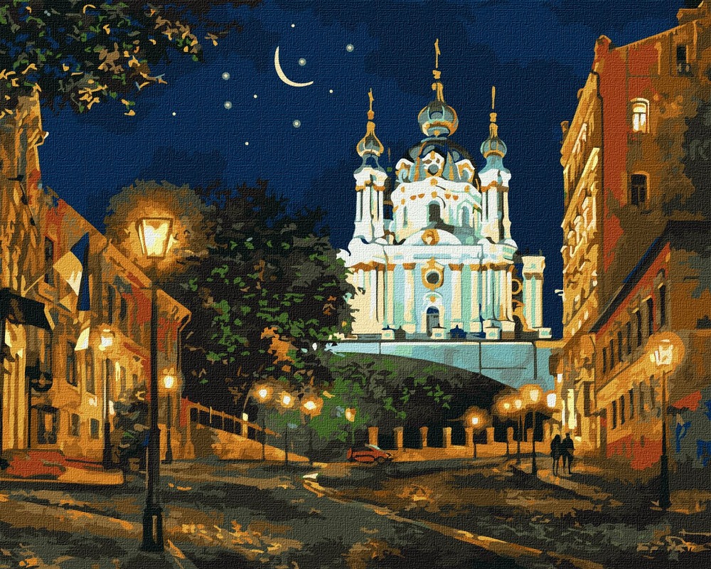 Ideyka Картина за номерами. Вечірній Київ 40х50 см