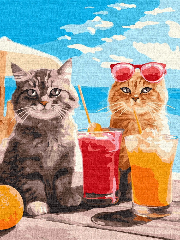 Ideyka Картина за номерами. Котики на відпочинку 30х40 см