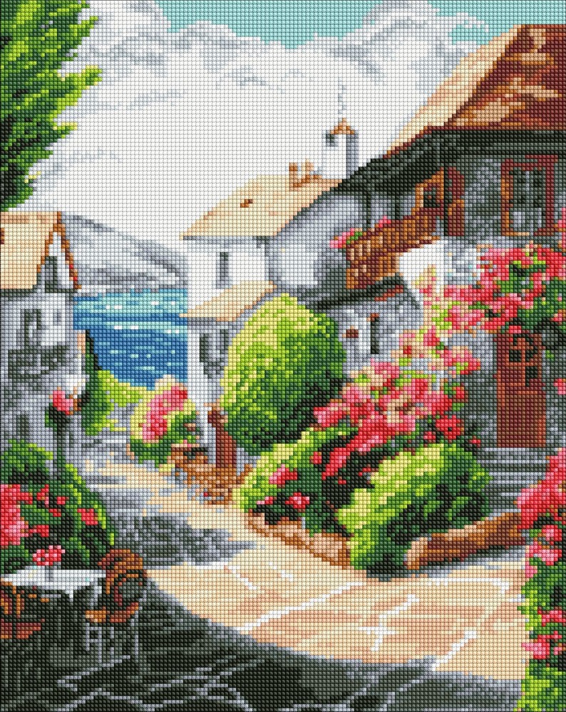 Ideyka Алмазна мозаїка "Місто біля моря" 40х50см