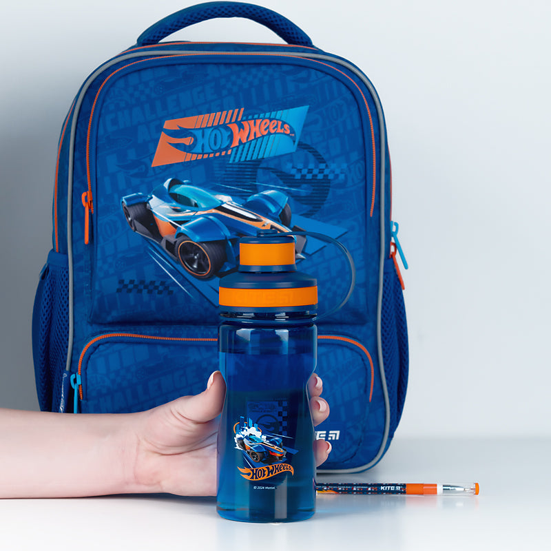 Пляшечка для води Kite Hot Wheels HW24-397, 500 мл, синя. Фото 10