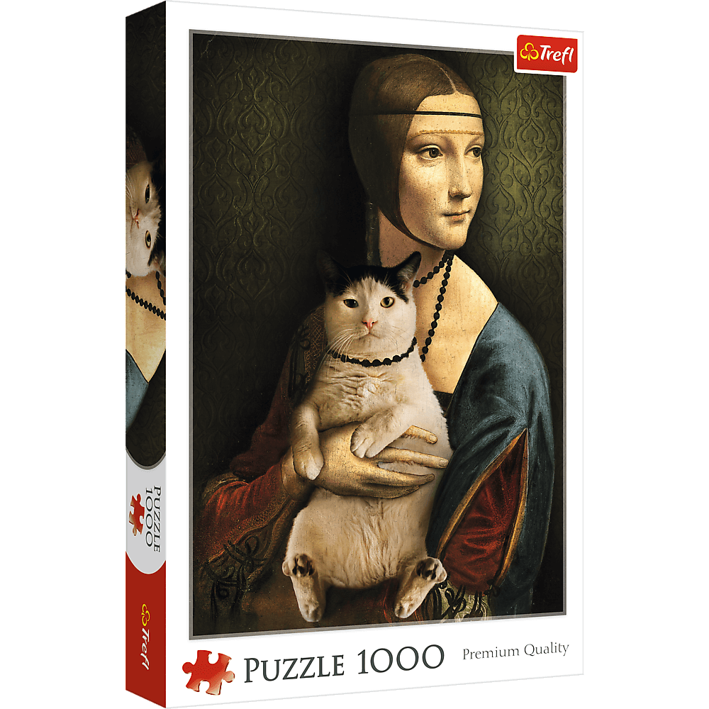 Пазли Trefl 1000 елементів  - Дама з котиком 10663