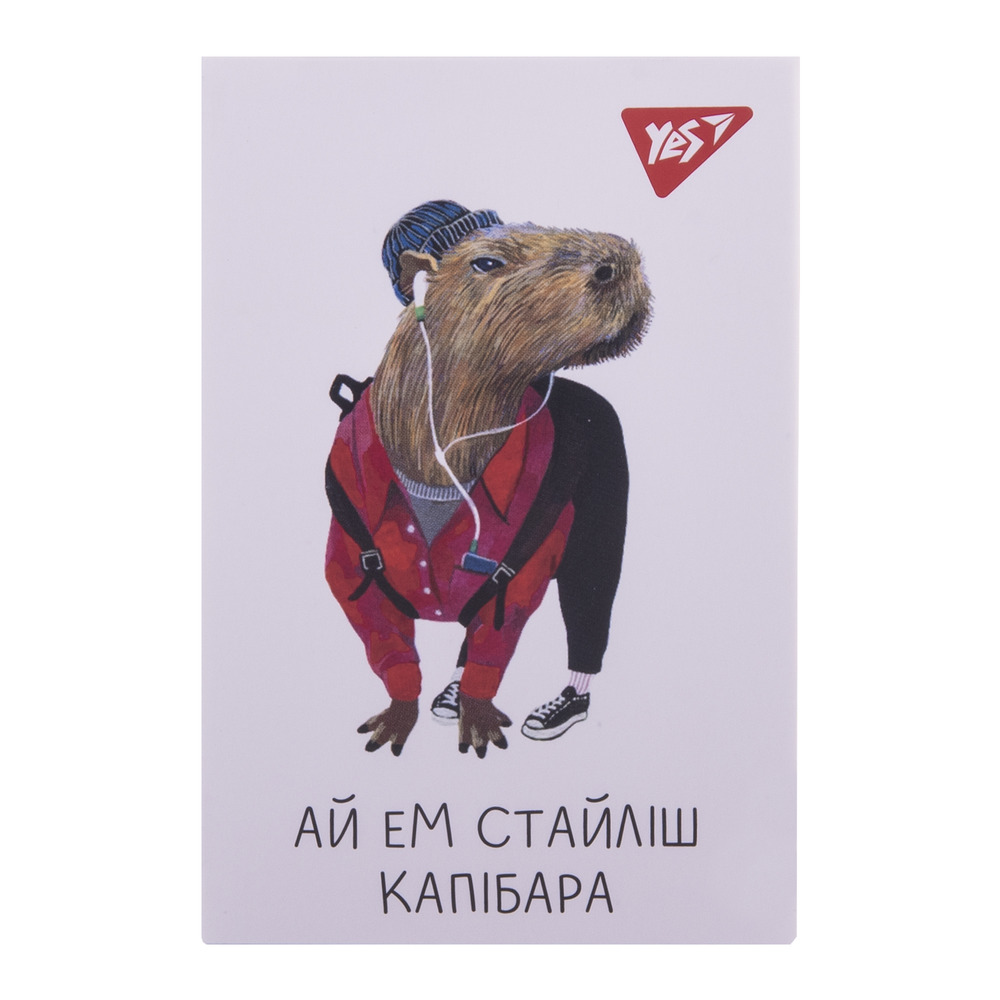 Блокнот YES А7  48 аркушів клітинка Capybara 152106. Фото 9