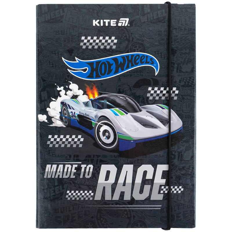 Папка для зошитів на гумці Kite Hot Wheels HW25-210-1, картон. Фото 2