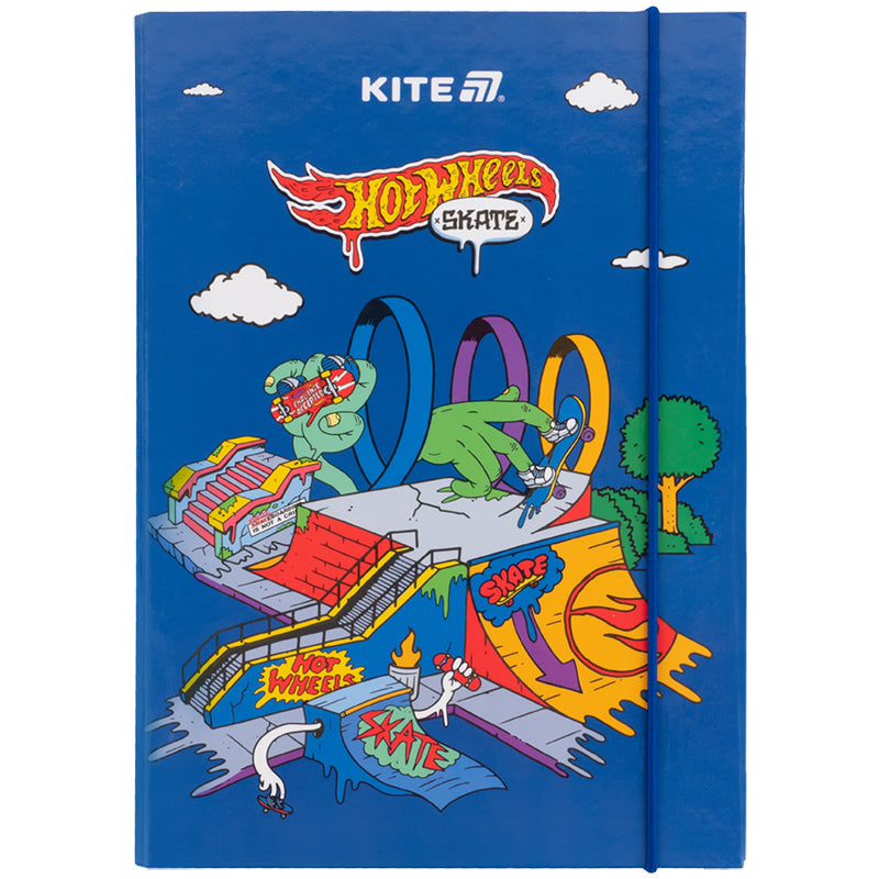Папка для зошитів на гумці Kite Hot Wheels HW25-210-2, картон. Фото 2
