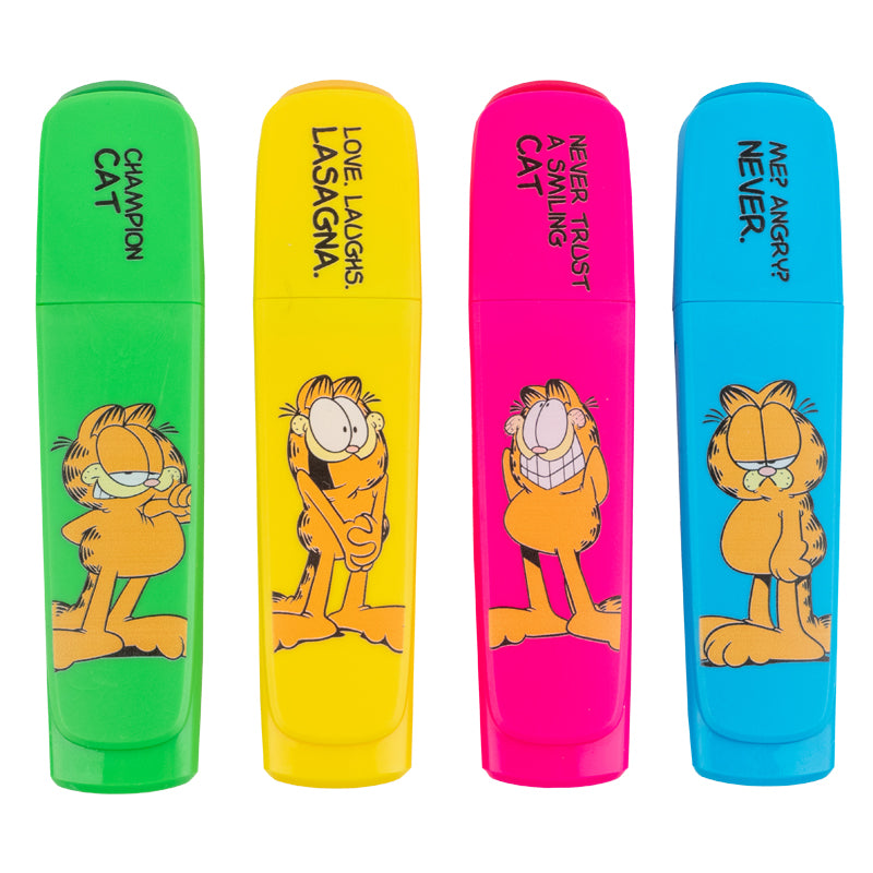 Маркер Highlighter Kite Garfield GF25-444, набір з 4-х кольорів. Фото 2
