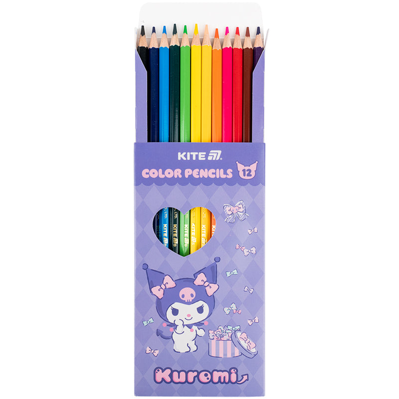 Олівці кольорові Kite Kuromi HK25-051-2, 12 кольорів. Фото 4