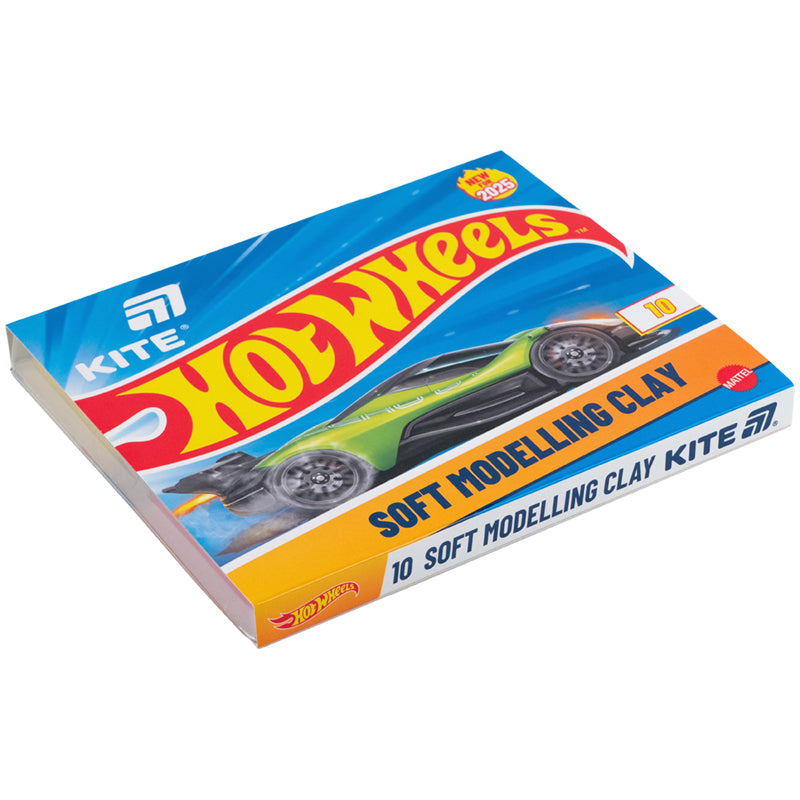 Пластилін восковий Kite Hot Wheels HW25-084, 10 кольорів, 200 г. Фото 2