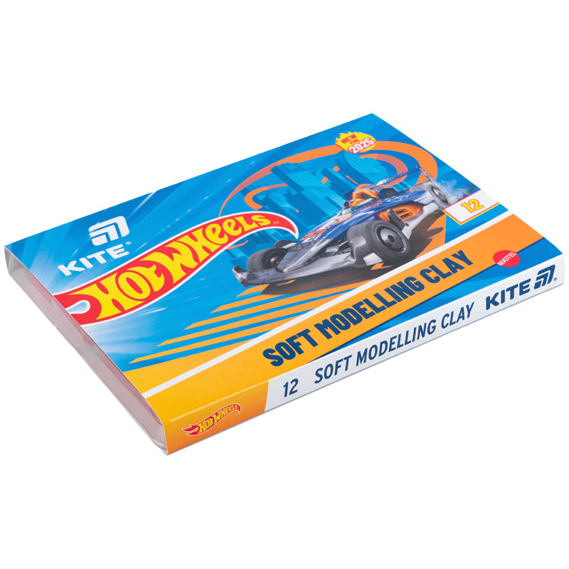Пластилін восковий Kite Hot Wheels HW25-1086-1, 12 кольорів, 240 г. Фото 2