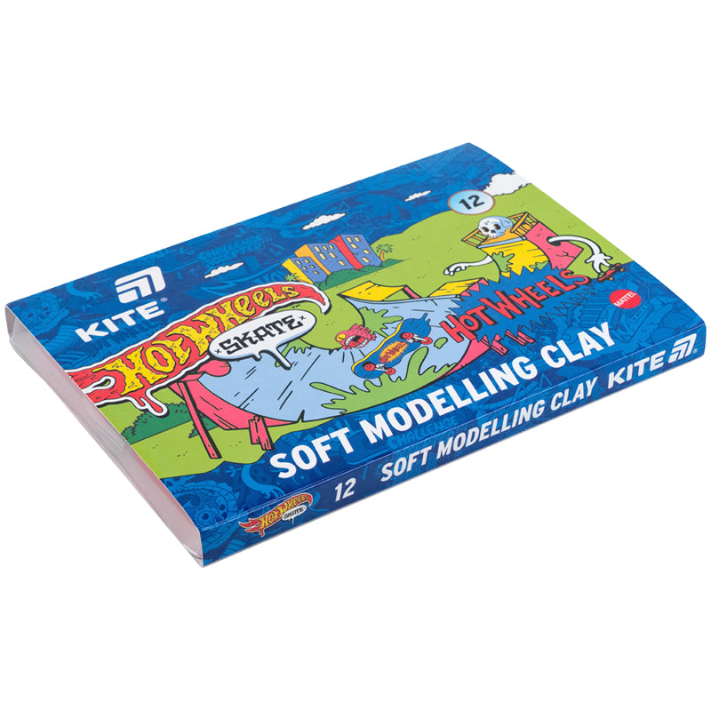 Пластилін восковий Kite Hot Wheels HW25-1086-2, 12 кольорів, 240 г. Фото 2