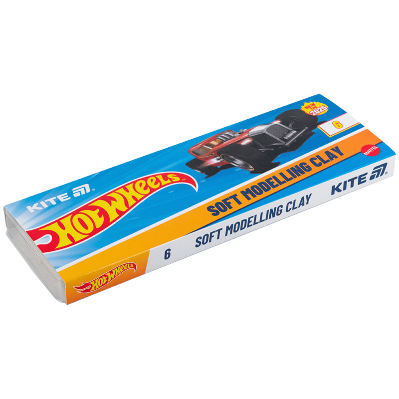 Пластилін восковий Kite Hot Wheels HW25-081, 6 кольорів, 120 г. Фото 2