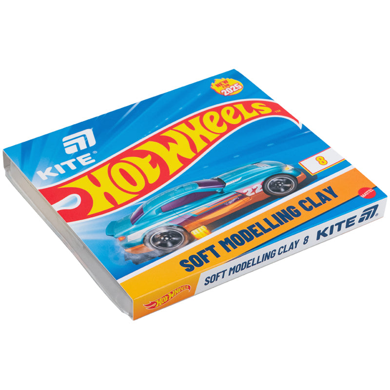 Пластилін восковий Kite Hot Wheels HW25-082, 8 кольорів, 160 г. Фото 2