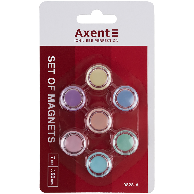 Набір магнітів Axent Pastelini 9828-А 20 мм 7 штук 
