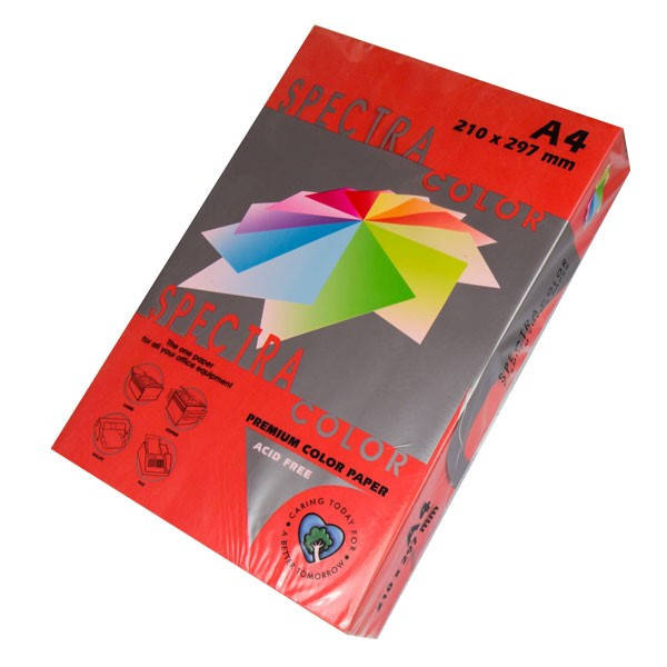 Папір Spectra color А4 250 аркушів інтенсивний червоний IT250