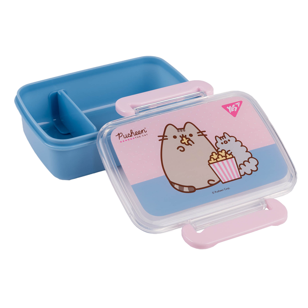 Ланчбокс Yes Pusheen блакитно-рожевий 420 мл 708364. Фото 2