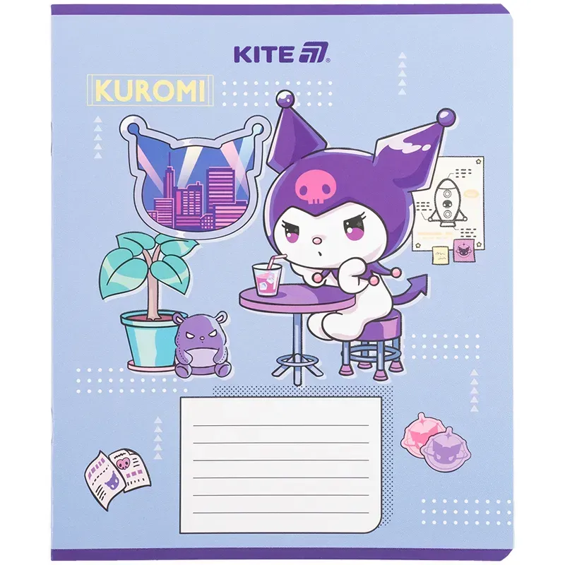 Зошит шкільний Kite Kuromi 18 аркушів, клітинка HK25-236-1. Фото 4