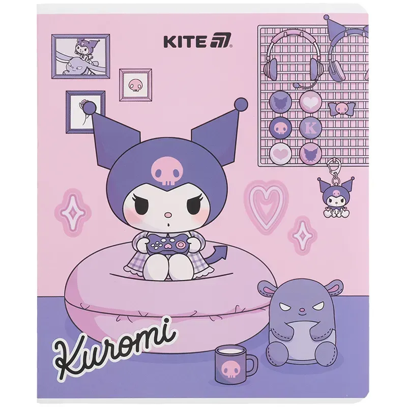 Зошит шкільний Kite Kuromi 24 аркуші, клітинка HK25-238. Фото 11