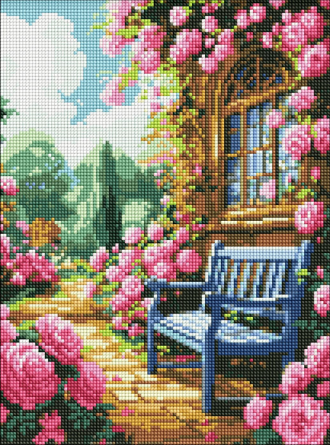 Ideyka Алмазна мозаїка Квітковий сад 30x40см