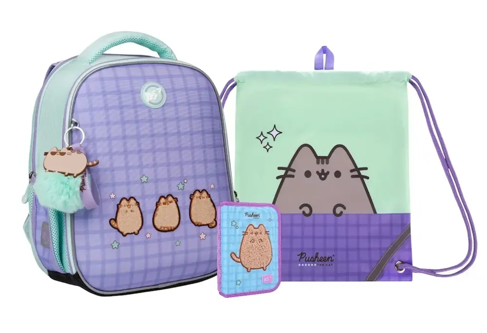 Набір колекційний YES H-100 Pusheen the Cat (рюкзак, сумка для взуття, пенал) 550109