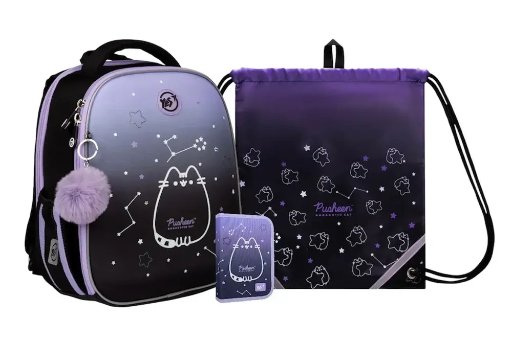 Набір колекційний YES H-100 Pusheen Stellar (рюкзак, сумка для взуття, пенал) 550112