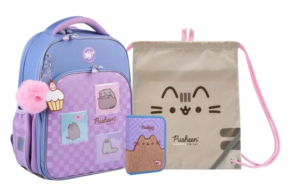 Набір колекційний YES S-78 Pusheen Playful (рюкзак, сумка для взуття,пенал) 550132