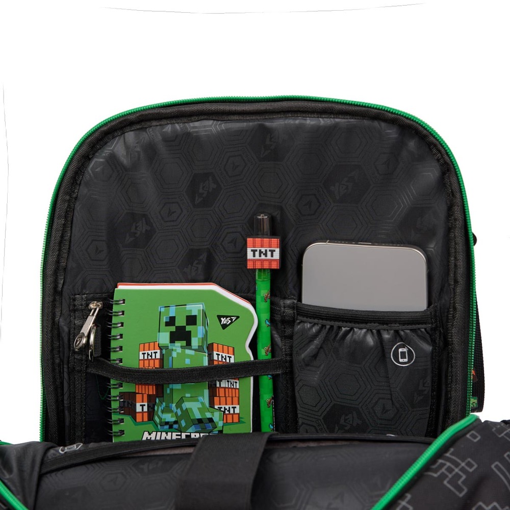 Рюкзак шкільний напівкаркасний Yes S-101 Minecraft Time LED 559823. Фото 10