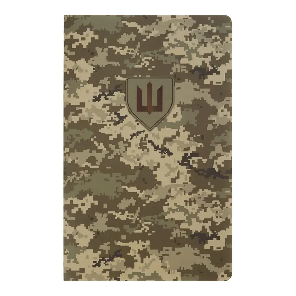 Записна книга Buromax Military А5 64 аркуши в клітинку обкладинка з синтетичного каменя піксель BM.295190-04