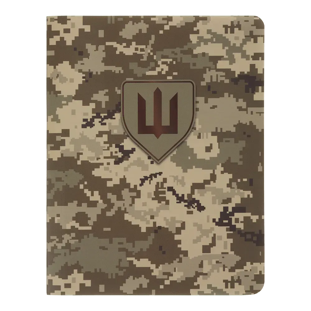 Записна книга Buromax Military А6 64 аркуши в клітинку обкладинка з синтетичного каменя піксель BM.296190-04