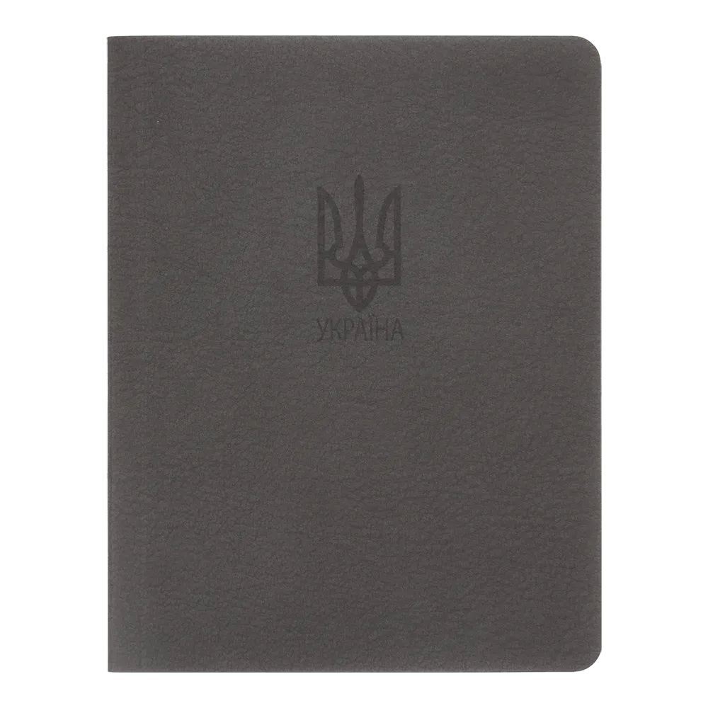 Записна книга Buromax Military А6 64 аркуши в клітинку обкладинка з синтетичного каменя графіт BM.296190-50