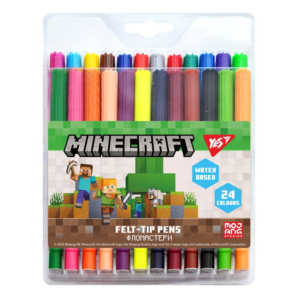 Фломастери Yes Minecraft 24 кольори 650571