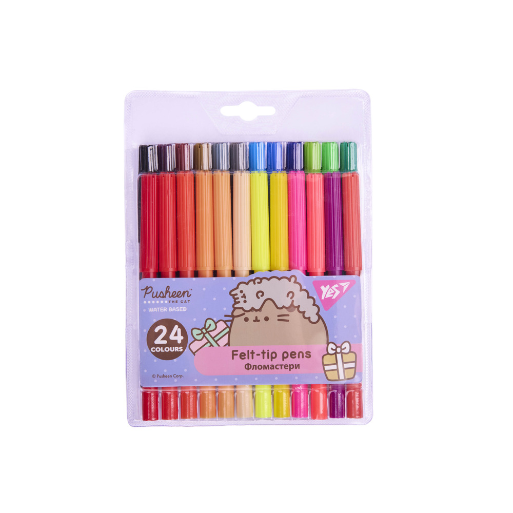 Фломастери Yes Pusheen 24 кольори 650572