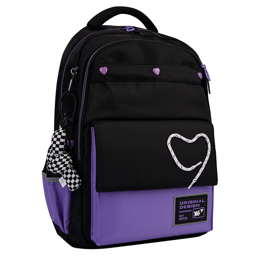 Рюкзак шкільний Yes TS-48 Purple Hearts 559923
