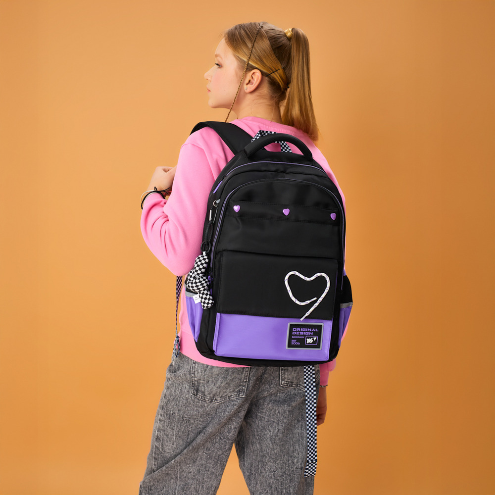 Рюкзак шкільний Yes TS-48 Purple Hearts 559923. Фото 18