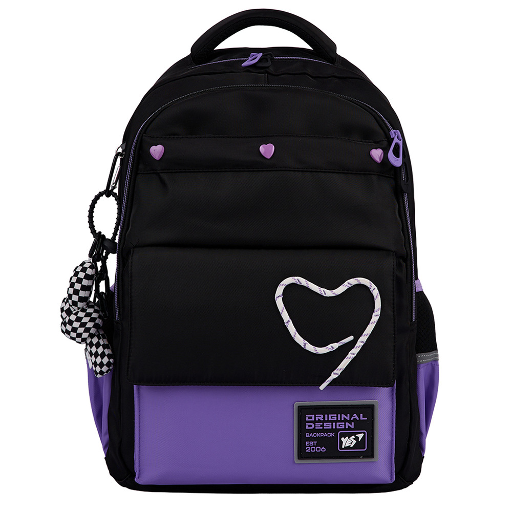 Рюкзак шкільний Yes TS-48 Purple Hearts 559923. Фото 3