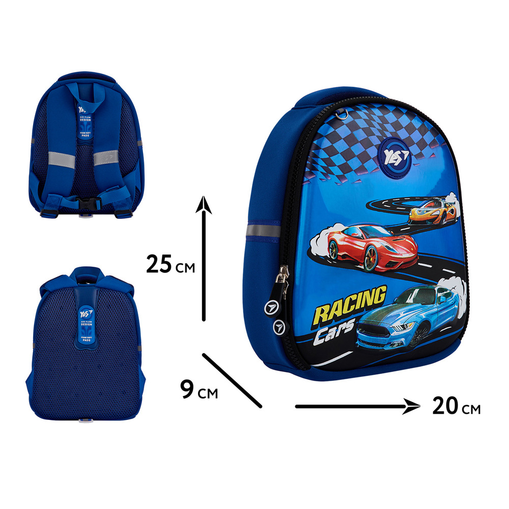 Рюкзак дитячий YES K-33 Racing Cars. Фото 2