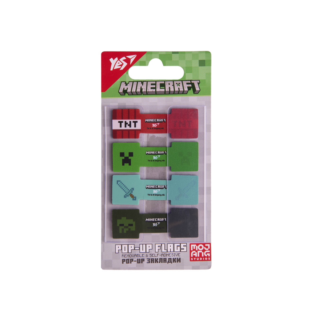 Закладки Pop-up Yes Minecraft пластик 80 шт 170441